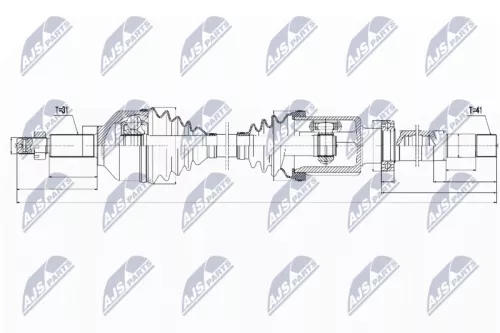 NTY NPW-FR-076 Drive Shaft