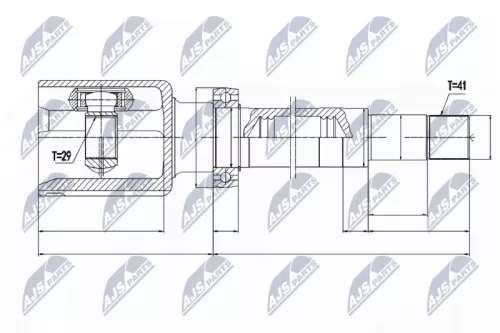 Front Right NTY Cv Joint & Boot Kit