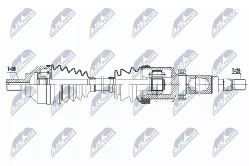 NTY NPW-FR-082 Drive Shaft