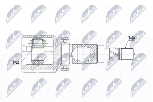 Front Right NTY Cv Joint & Boot Kit
