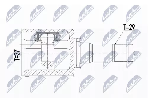 Inner Front Left NTY Cv Joint & Boot Kit