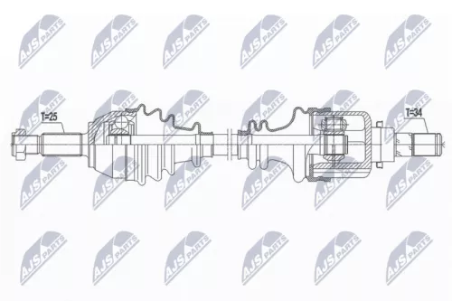 NTY NPW-FR-103 Drive Shaft