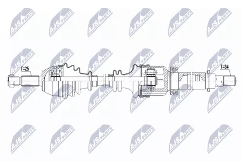 NTY NTY NPW-FR-105 NTY NPW-FR-105 Drive Shaft 