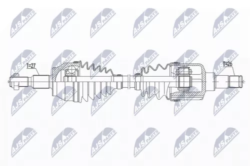 NTY NPW-FR-109 Drive Shaft