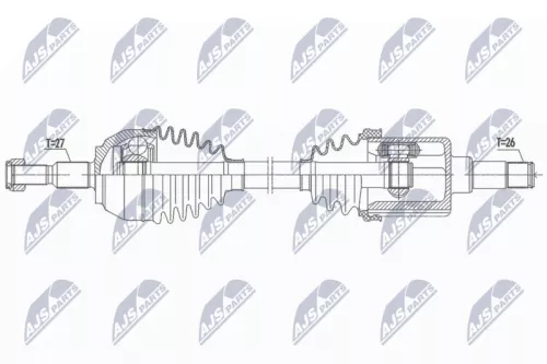 NTY NTY NPW-FR-117 NTY NPW-FR-117 Drive Shaft 