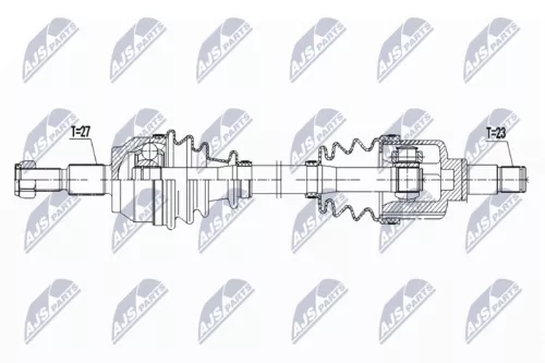 NTY NTY NPW-FR-121 NTY NPW-FR-121 Drive Shaft 