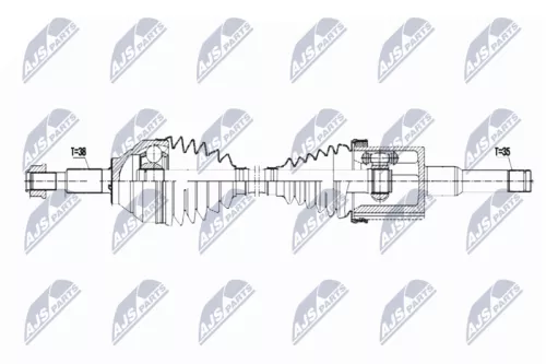 NTY NTY NPW-FR-123 NTY NPW-FR-123 Drive Shaft 