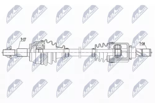 NTY NTY NPW-FR-139 NTY NPW-FR-139 Drive Shaft 