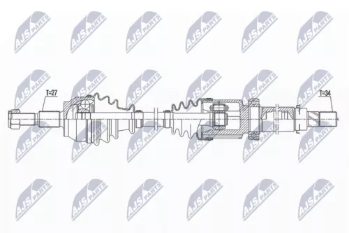 NTY NTY NPW-FR-141 NTY NPW-FR-141 Drive Shaft 