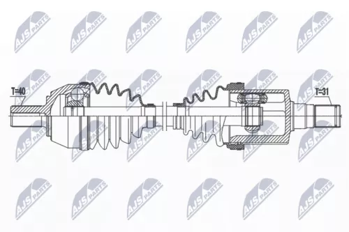 NTY NTY NPW-FR-155 NTY NPW-FR-155 Drive Shaft 