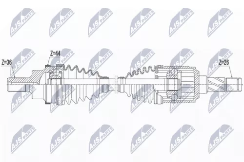 NTY NPW-FR-159 Drive Shaft