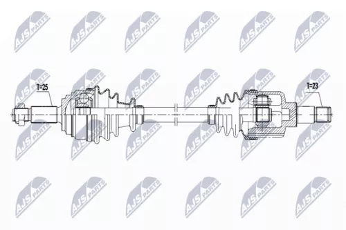 NTY NTY NPW-FR-167 NTY NPW-FR-167 Drive Shaft 