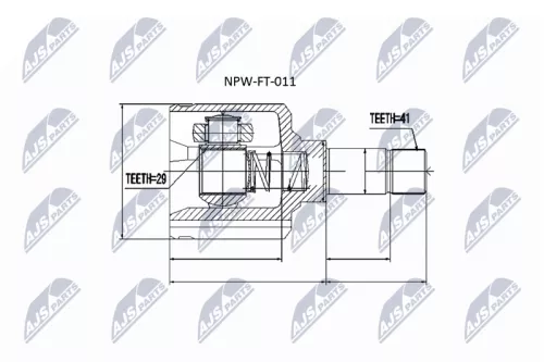 Front Left Front Right Outer NTY Cv Joint & Boot Kit