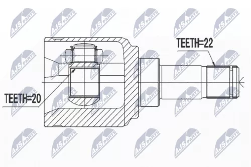Front Left NTY Cv Joint & Boot Kit