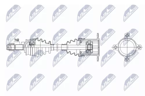 NTY NTY NPW-FT-092 NTY NPW-FT-092 Drive Shaft 