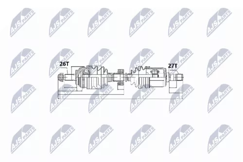 NTY NTY NPW-HD-025 NTY NPW-HD-025 Drive Shaft 