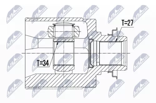 Front Right NTY Cv Joint & Boot Kit
