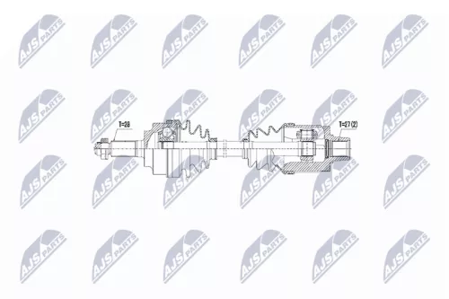 NTY NTY NPW-HD-032 NTY NPW-HD-032 Drive Shaft 
