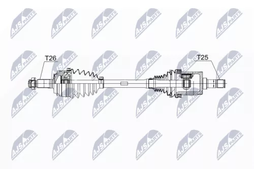 NTY NTY NPW-HD-064 NTY NPW-HD-064 Drive Shaft 