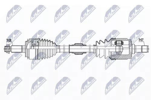 NTY NTY NPW-HD-073 NTY NPW-HD-073 Drive Shaft 