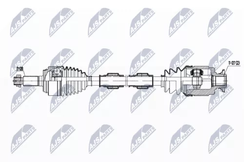 NTY NTY NPW-HD-075 NTY NPW-HD-075 Drive Shaft 