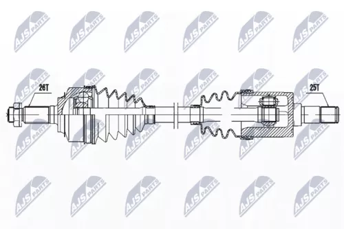 NTY NTY NPW-HD-087 NTY NPW-HD-087 Drive Shaft 