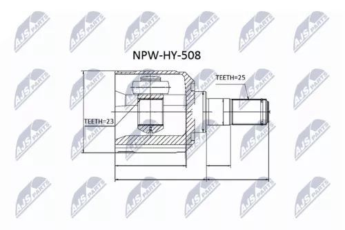 Inner NTY Cv Joint & Boot Kit
