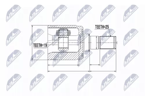 NTY NTY NPW-HY-518 Front Left Front Right NTY Cv Joint & Boot Kit 