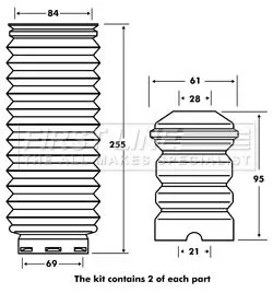 FIRST LINE FIRST LINE (FPK7008)  FIRST LINE Dust Cover Kit shock absorber 