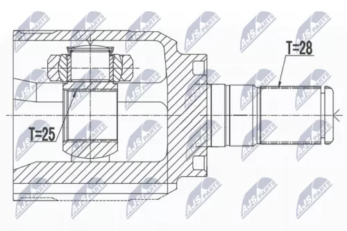 Front Inner NTY Cv Joint & Boot Kit
