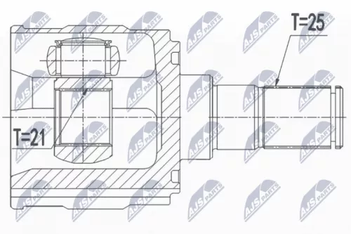 NTY NTY NPW-HY-550 Front Right NTY Cv Joint & Boot Kit 