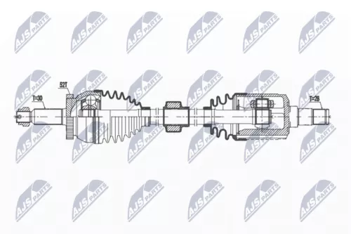 NTY NTY NPW-HY-625 NTY NPW-HY-625 Drive Shaft 