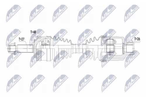 NTY NTY NPW-HY-631 NTY NPW-HY-631 Drive Shaft 