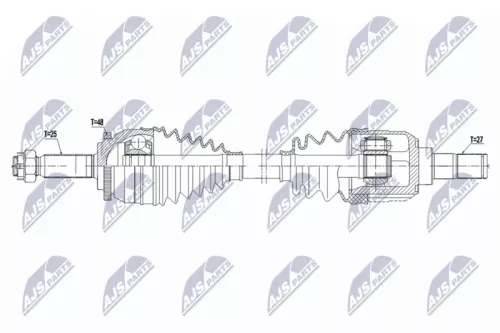 NTY NTY NPW-HY-633 NTY NPW-HY-633 Drive Shaft 