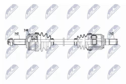 NTY NTY NPW-HY-636 NTY NPW-HY-636 Drive Shaft 