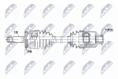 NTY NTY NPW-HY-643 NTY NPW-HY-643 Drive Shaft 