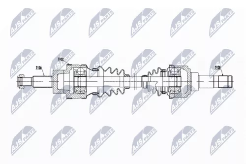 NTY NTY NPW-JG-008 NTY NPW-JG-008 Drive Shaft 