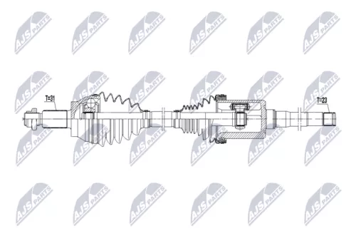 NTY NTY NPW-JG-010 NTY NPW-JG-010 Drive Shaft 