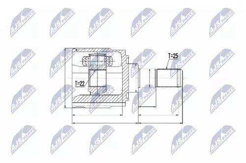 Front Left NTY Cv Joint & Boot Kit