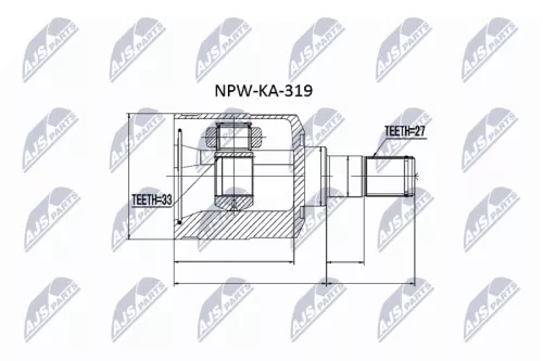 NTY NTY (NPW-KA-319) Joint Kit, drive shaft 