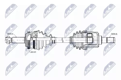 NTY NTY NPW-KA-343 NTY NPW-KA-343 Drive Shaft 