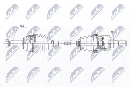 NTY NPW-KA-356 Drive Shaft