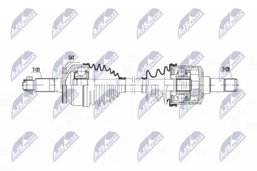 NTY NTY NPW-KA-378 NTY NPW-KA-378 Drive Shaft 