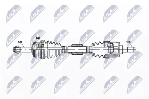 NTY NTY NPW-KA-382 NTY NPW-KA-382 Drive Shaft 
