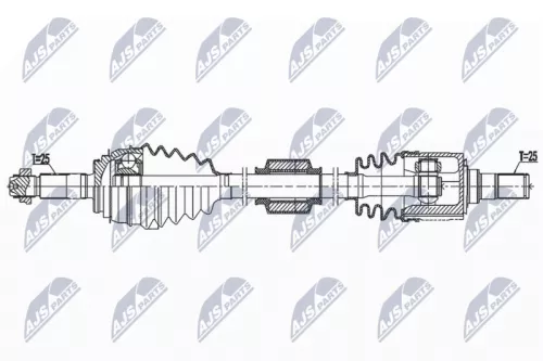 NTY NTY NPW-KA-394 NTY NPW-KA-394 Drive Shaft 