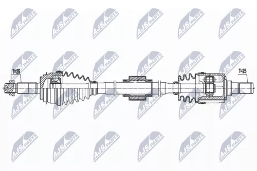 NTY NTY NPW-KA-398 NTY NPW-KA-398 Drive Shaft 