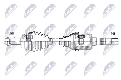 NTY NTY NPW-LR-031 NTY NPW-LR-031 Drive Shaft 