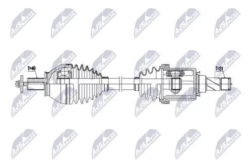 NTY NTY NPW-LR-035 NTY NPW-LR-035 Drive Shaft 