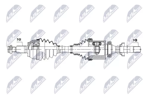 NTY NTY NPW-LR-050 NTY NPW-LR-050 Drive Shaft 