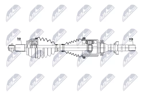 NTY NTY NPW-LR-051 NTY NPW-LR-051 Drive Shaft 